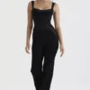 Mylene svart korsetter-Jumpsuit