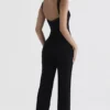 Mylene svart korsetter-Jumpsuit