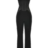 Mylene svart korsetter-Jumpsuit