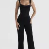 Mylene svart korsetter-Jumpsuit