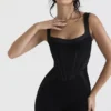 Mylene svart korsetter-Jumpsuit