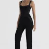 Mylene svart korsetter-Jumpsuit