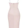 Myrna Crystal Satin Korsett Midi-kjoler
