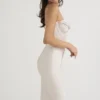 Myrna Crystal Satin Korsett Midi-kjoler