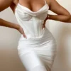 Myrna Ivory korsetter-slipkjole