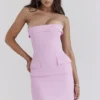 Naia Cotton Candy stroppeløs minikjole