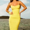 Nalini Acid Lime korsetter-maxidress