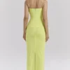 Nalini Acid Lime korsetter-maxidress