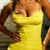 Nalini Acid Lime korsetter-maxidress
