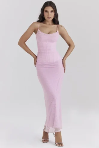 Nalini Cotton Candy korsetter-maxidress