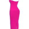 Nalini Fuchsia Stretch Mesh Maxi Kjoler