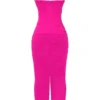 Nalini Fuchsia Stretch Mesh Maxi Kjoler