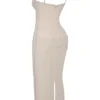 Nalini Sand Stretch Mesh Maxi-kjoler