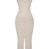 Nalini Sand Stretch Mesh Maxi-kjoler