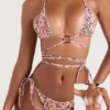 Naxos Blossom vendbar halterneck-bikinieropp