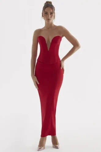 Nayara Red Rose Maxi-skjørt