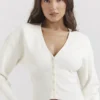 Noor Off White strikket cardigan