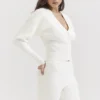 Noor Off White strikket cardigan