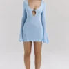 Noya Ocean Blue strikket minikjole