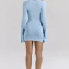 Noya Ocean Blue strikket minikjole