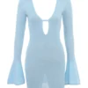 Noya Ocean Blue strikket minikjole