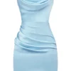 Odelle Ocean Blue stroppeløs minikjole