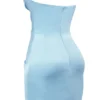 Odelle Ocean Blue stroppeløs minikjole