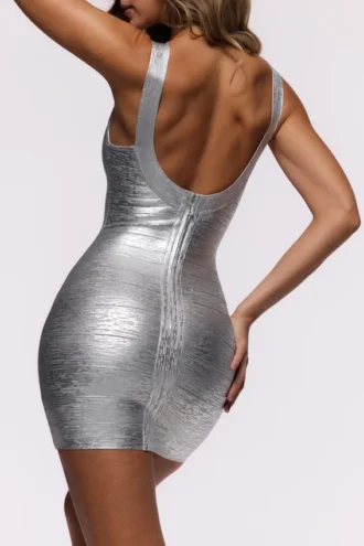 OG Silver Bandage Mini Kjole – Begrenset utgave