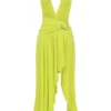 Olessia Acid Lime ryggløs halterneck-maxidress