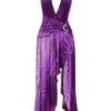Olessia Orchid ryggløs halterneck-maxi-kjole