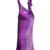Olessia Orchid ryggløs halterneck-maxi-kjole