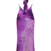 Olessia Orchid ryggløs halterneck-maxi-kjole