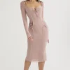 Ophelia Blush Cutout Midi-kjoler