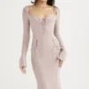 Ophelia Crystal Cutout Midi-kjoler