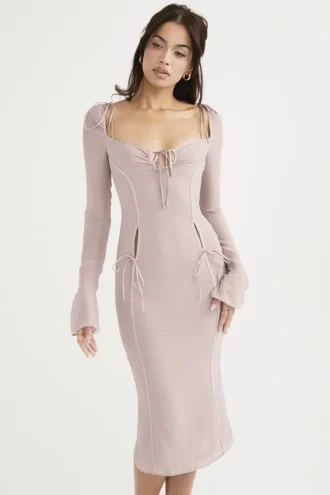 Ophelia Crystal Cutout Midi-kjoler