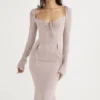 Ophelia Crystal Cutout Midi-kjoler
