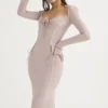 Ophelia Crystal Cutout Midi-kjoler