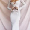 Ophelia Crystal Cutout Midi-kjoler