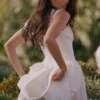 Ophelia hvit bomullsminikjole med Bloomers