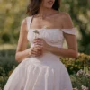 Ophelia hvit bomullsminikjole med Bloomers