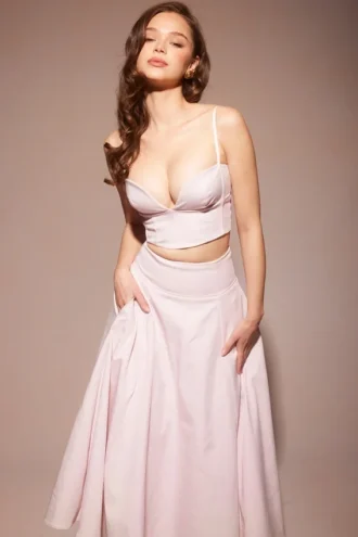 Pabla Ballerina Pink Cropped Bralette Topper