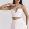 Pabla Ballerina Pink Cropped Bralette Topper