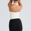 Peekaboo Ivory Halter Neck Korsetter Top