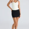 Peekaboo Ivory Halter Neck Korsetter Top