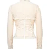 Perdita Ivory Metallic Jacquard-korsetter og Boleroer