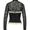 Perdita svart metallisk jacquard-korsetter og Boleroer