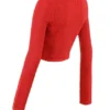 Perla Cherry ribbestrikket topp