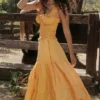 Phedra Tangerine Shirred Sommerkjoler