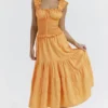 Phedra Tangerine Shirred Sommerkjoler