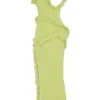 Pixie Lime Ruffle Maxi Kjoler